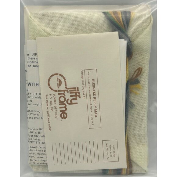 Vintage Jiffy Stitchery "Pot Belly Stove" Embroidery Kit - Picture 2 of 3